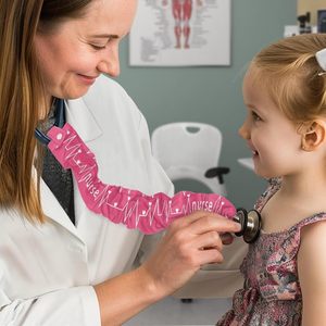 Vaslcare Stéthoscope à motif d'impulsions médicales imprimées pour femmes Couvre source d'alimentation manuelle Accessoires pour infirmières - Product Image 3