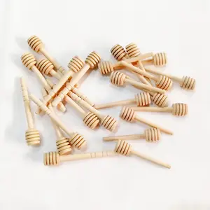 Bambus Holz Honig Schöpf löffel Sticks Großhandel Anpassung akzeptieren Holz Tauch löffel mit langem Griff