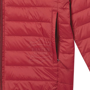 Chaqueta de Invierno Acolchada para Hombre, Color Sólido, Estilo Casual, Moda Urbana 2025, Resistente al Viento, Cuello Alto, Cierre Frontal con Cremallera y Logotipo - Product Image 5
