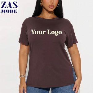 Nouveau T-shirt en coton pour femmes, T-shirt décontracté à manches courtes, doux, respirant, léger, haut d'été confortable, à porter tous les jours, tendance - Product Image 1