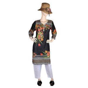 Traje de dos piezas estampado para mujer - Negro - Product Image 2
