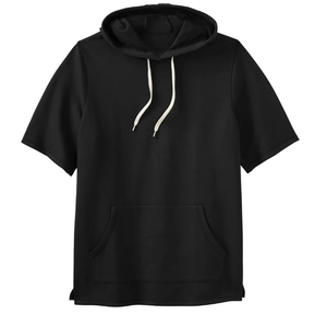 Gilet de sport d'été décontracté pour hommes Pull à capuche en tricot noir personnalisé Lettre brodée en 3D en polyester/coton - Product Image 2