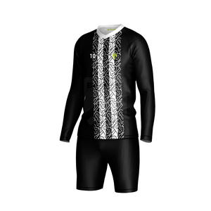 Maillot y pantalón corto de fútbol de equipo personalizado al por mayor, fábrica de uniformes de fútbol transpirables sublimados de secado rápido OEM/ODM - Product Image 3