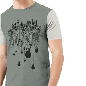 T-shirt uni 180gsm imprimé T-shirt pour hommes avec t-shirt imprimé surdimensionné en coton biologique vierge T-shirts pour hommes - Product Image 5