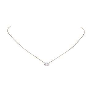 Collar Radiance con Diamante Ovalado de 1.01 Ct, Corte Blushing, Color D, Claridad VVS2, Diamante Cultivado en Laboratorio, en Oro Rosa de 18K, para Regalo de Aniversario de Bodas - Product Image 3