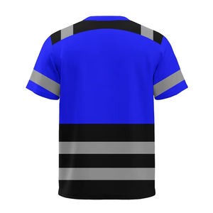 Camiseta de Trabajo de Alta Visibilidad, 100% Poliéster, Ropa de Trabajo Reflectante, Camisetas de Alta Visibilidad - Product Image 4