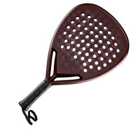Ensemble de raquettes à pagaie en carbone avec logo personnalisé Raquettes à pagaie en forme de larme Équilibre dans le temps Cadre en aluminium Filet en fibre Conceptions de raquettes EVA personnalisées