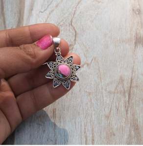 Colgante de Turquesa Natural Algodón de Azúcar, Colgante de Plata de Ley 925, Colgante de Piedra Preciosa Hecho a Mano, Único por el Fabricante - Product Image 4