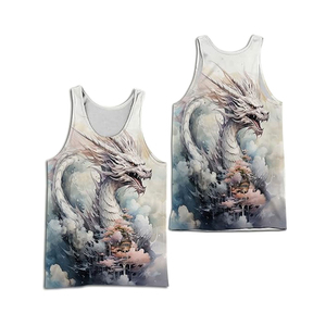 Sublimation complète Débardeur de plage de haute qualité avec logo personnalisé Conception pour hommes Gym Stringer Vêtements de fitness Gilets sans manches en coton - Product Image 3