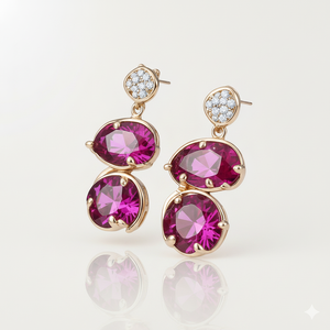 Boucles d'oreilles pendantes en argent sterling 925 plaqué or 18 carats pour femmes - Product Image 5