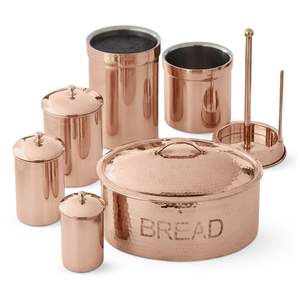 Boîte de conserve de cuisine en métal décorative de ferme rustique vintage avec couvercles hermétiques pour comptoir de cuisine sucre thé - Product Image 6