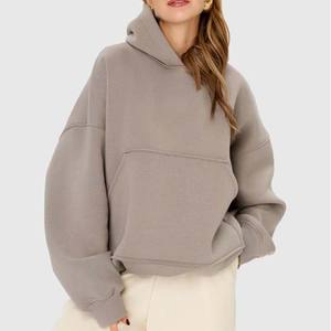 Sudaderas con Capucha Extra Grandes para Mujer, Ropa Informal de Algodón Transpirable de Secado Rápido, Diseño Sólido, Color Personalizado, Sudaderas con Capucha para Mujer Adulta - Product Image 1