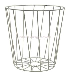 IHA IHAWB036 Seau de rangement rond en fer argenté, doré et noir pour bureau - Product Image 3