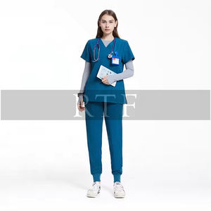 Tenues médicales écologiques extensibles pour femmes, ensembles de blouses et pantalons de jogging, uniformes d'infirmière, uniformes médicaux, uniformes d'hôpital - Product Image 2