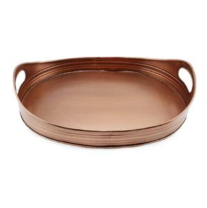 Bandeja de servicio de cobre de lujo, plato de diseñador hecho a mano de calidad superior, bandeja de servicio de cobre nueva al por mayor con estilo clásico - Product Image 1