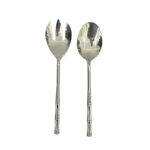 Mango hecho a mano de acero inoxidable, juego de servidor de ensaladas con espejo pulido de alta calidad, gran oferta - Product Image 4