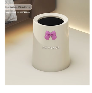 Poubelle rectangulaire en plastique à ouverture supérieure, grande capacité, pour le rangement domestique (salon, chambre, cuisine), poubelle élégante et amusante - Product Image 5