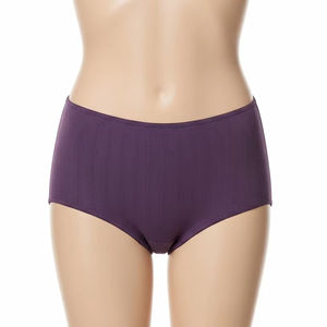 Ropa interior de mujer de tela de espiga de Control medio transpirable, calzoncillos de cintura alta elásticos cómodos para uso diario y modelado - Product Image 4