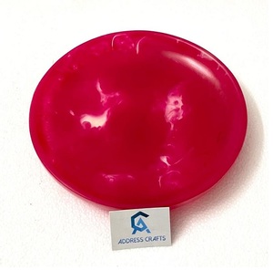 Plateaux de service faits à la main en résine de qualité supérieure excellente résine de qualité couleur rose taille personnalisée couleur cuisine assiettes de service - Product Image 3