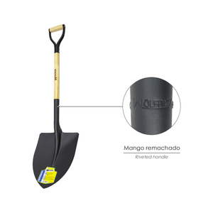 พลั่วพร้อมด้ามไม้และปลายวงแหวน รุ่น 502/3 - Product Image 4