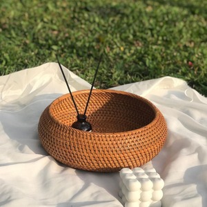 Bandeja Redonda de Concha Marina de Ratán de Lujo, Hecha a Mano, Accesorio Perfecto para el Hogar en Navidad y Estilo de Mesa - Product Image 5