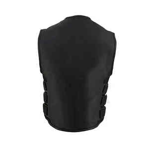 เสื้อกั๊กหนังสำหรับนักขี่จักรยานสำหรับผู้ชายเสื้อกั๊กหนังระบายอากาศได้ดีคลาสสิก - Product Image 3