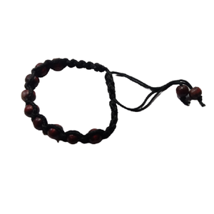 <b>Bracelet</b> Indian Red Wood Stone <b>Crystal</b> Thread <b>Bracelet</b> Natural Gemstone Fashion Jewelry Men and Women Gift Energy Meditation - Product Image 2