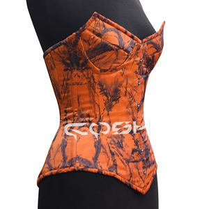 Corsé con diseño de selva atrevido, estampado, con copas con aros de acero y soporte de acero en toda la parte superior. - Product Image 5