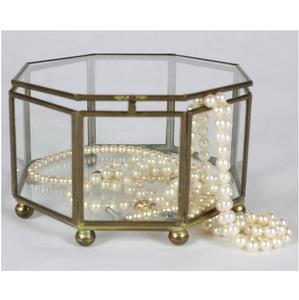 Accessoires décoratifs de boîte à bijoux de forme d'hexagone de boîte de bibelot en laiton avec la boîte de rangement de habillage de prix raisonnable - Product Image 6