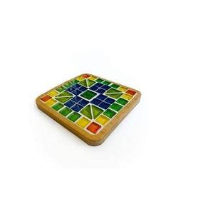 Posavasos de mosaico de piedra, posavasos hueco decorativo, cuenco, almohadilla, mesa de comedor dorada, juego de manteles individuales de arce con venta - Product Image 5