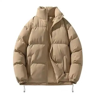 Custom Logo Front Streetwear Winter Canvas Stand Collar <b>Waterproof</b> Reversible Puffer <b>Jacket</b> Thick <b>Warm</b> Outdoor for Men - Product Image 4