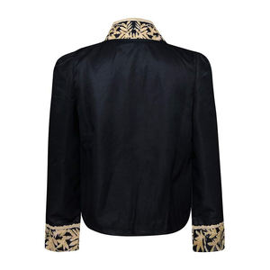 Veste d'hiver de style personnalisé Broderie unique Motif solide Embellissements en fil d'or métallique Col montant Conception unique d'uniforme - Product Image 3