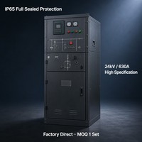 Armoire de distribution moyenne tension 24 kV 630 A, unité de commutation annulaire (RMU) HXGN-12, appareillage métallique encastré IP65