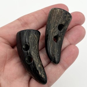 Handmade 2-Hole Buffalo Horn Toggle <b>Button</b> Jacket Best Quality Custom Unique Fashion Craft Natural Horn <b>Buttons</b> - Product Image 2