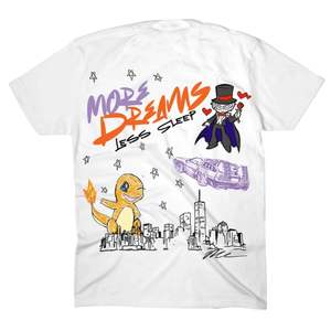 เสื้อยืดลายกราฟิกสไตล์การ์ตูนผสมผสาน แขนสั้น คอกลม สตรีทแวร์ลำลอง ยูนิเซ็กส์ พิมพ์ลาย - Product Image 2