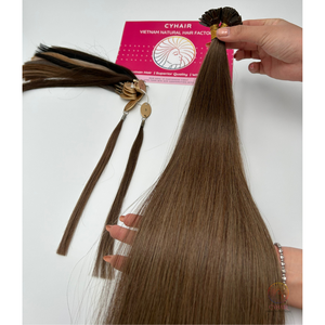 20 pulgadas de alta calidad Afro Curl vietnamita europeo punta plana Super doble dibujado extensiones de cabello humano onda Natural mezclado 2 - Product Image 3