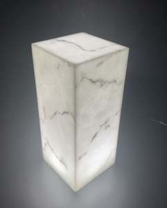 Marmeren Albast Ambiance Led Pilaar Lamp Natuurlijke Landschap Modellering Kerst Thanksgiving Tuin Huis Decoratieve Motief Verlichting - Product Image 1