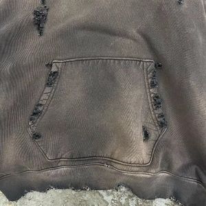 Personnalisé À La Mode 600 Gsm Pull Over Hoodies Hommes Lourds En Détresse En Gros Hoodies Surdimensionné Pierre Vintage Lavé À Capuche Blanc - Product Image 4