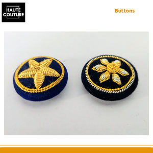 Botones de lingote de 25mm de diámetro bordados a mano fabricados en India, diseño y tamaño personalizados disponibles - Product Image 2