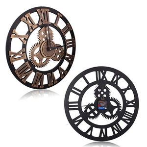 Mechanical Gear <b>Vintage</b> Design Quartz Retro Metal Decorative Wall <b>Clocks</b> Time Use for Gifts - Product Image 1