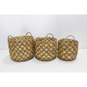 Cestas de almacenamiento de jacinto de agua natural trenzado a mano a un precio razonable para colecciones de muebles vietnamitas - Product Image 2