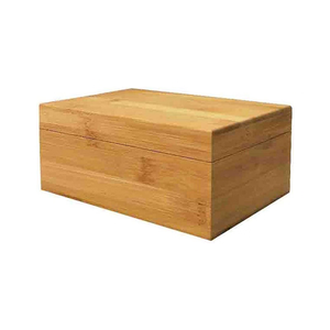 Boîte en bambou rectangulaire simple Boîte en bambou faite à la main Décoration de table naturelle écologique en gros du Vietnam - Product Image 2