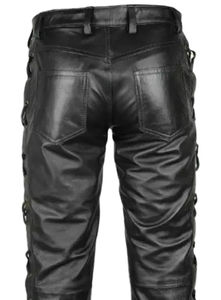 Pantalones de Hombre de Alta Calidad, de Cuero Genuino y Lona, Ligeros, Ecológicos, Casuales, de Moda, Personalizados, OEM, Premium, de Cintura Media, Corte Regular - Product Image 2