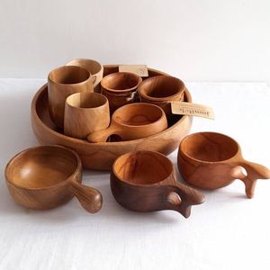 ชุดน้ำชาไม้เมเปิลสไตล์นอร์ดิกทำมือ 10 ชิ้น พร้อมกาน้ำชาและถาด  รับทำโลโก้  กาน้ำชาและถ้วยชาไม้มะพร้าว - Product Image 6