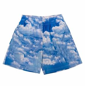 Pantalones cortos de verano informales para hombre Color sólido All-Over Graphic Sublimation Printed Mesh 100% Cotton - Product Image 4