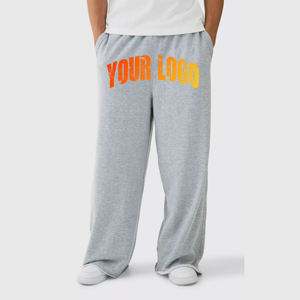 Pantalones casuales para hombre, ropa de calle, pantalones de corte recto, pantalones lavados con ácido de peso pesado para hombre, pantalones holgados elegantes lavados personalizados para hombre - Product Image 4