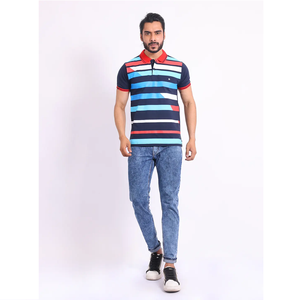 Camiseta de algodón 100% mercerizado Premium a la moda, Media manga de ajuste Regular para cuello de Polo, ropa informal cómoda y elegante para - Product Image 1