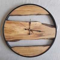 Jam dinding ekstra besar jam dinding Resin epoksi kayu kerajinan tangan kualitas tinggi buatan tangan berkualitas tinggi Jam dinding Resin kayu