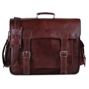Goat Leather Messenger Travel <b>Bag</b> Computer Portable Messenger <b>Bag</b> & Notebook <b>Bag</b> - Product Image 2