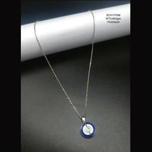 92,5 plata esterlina venta al por mayor diablos ojo colgante collar con cadena oro rosa diablos ojo globo ocular collar joyería fina de lujo - Product Image 4